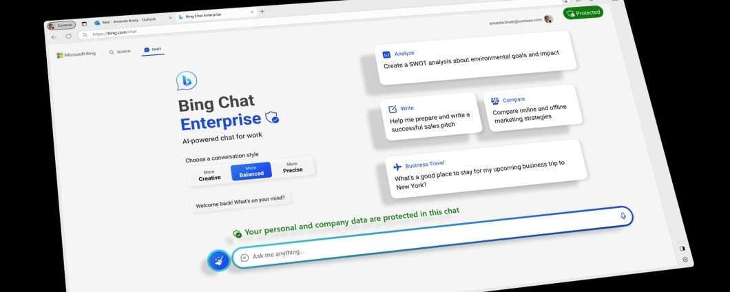 Microsoft svela Bing Chat Enterprise e Visual Search