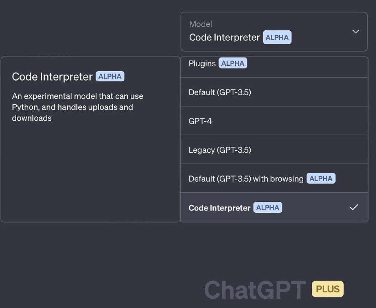 ChatGPT Code Interpreter plugin Python