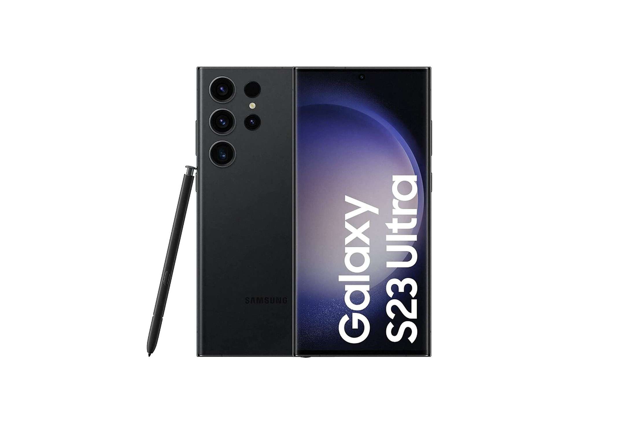 Samsung Galaxy S23 Ultra render fotografia modello nero
