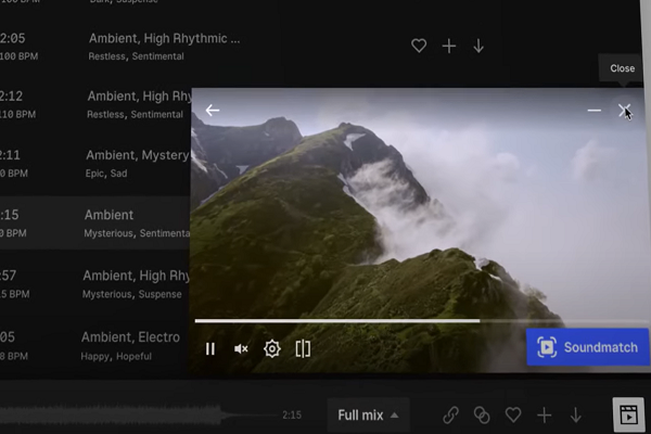 Soundmatch la colonna sonora personalizzata per il tuo video in pochi secondi