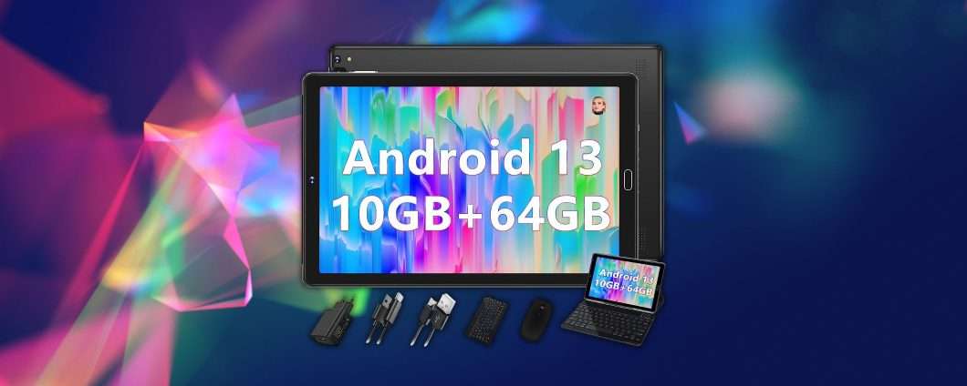 Tablet Android 13 da 10 pollici: PAZZESCO SCONTO su Amazon (-63%)