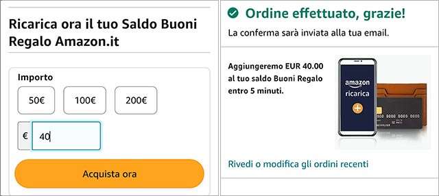 La promozione di Amazon che regala 6 euro con una ricarica di 40 euro, in vista del Prime Day