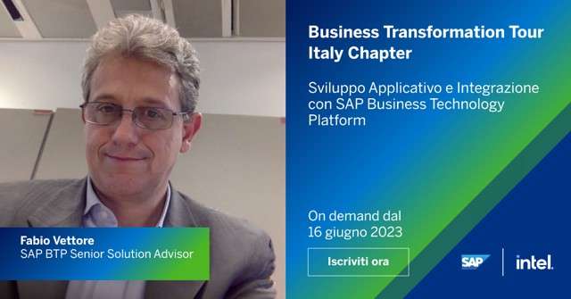 Fabio Vettore, SAP BTP Senior Solution Advisor