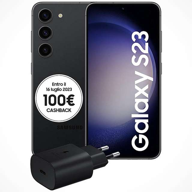 La promozione di Amazon sullo smartphone Samsung Galaxy S23 con 100 euro di cashback