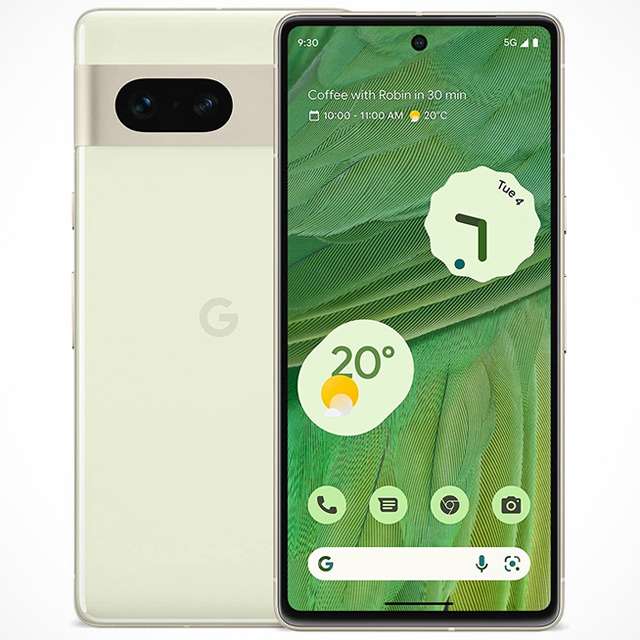 Lo smartphone Google Pixel 7 nella colorazione Verde Cedro