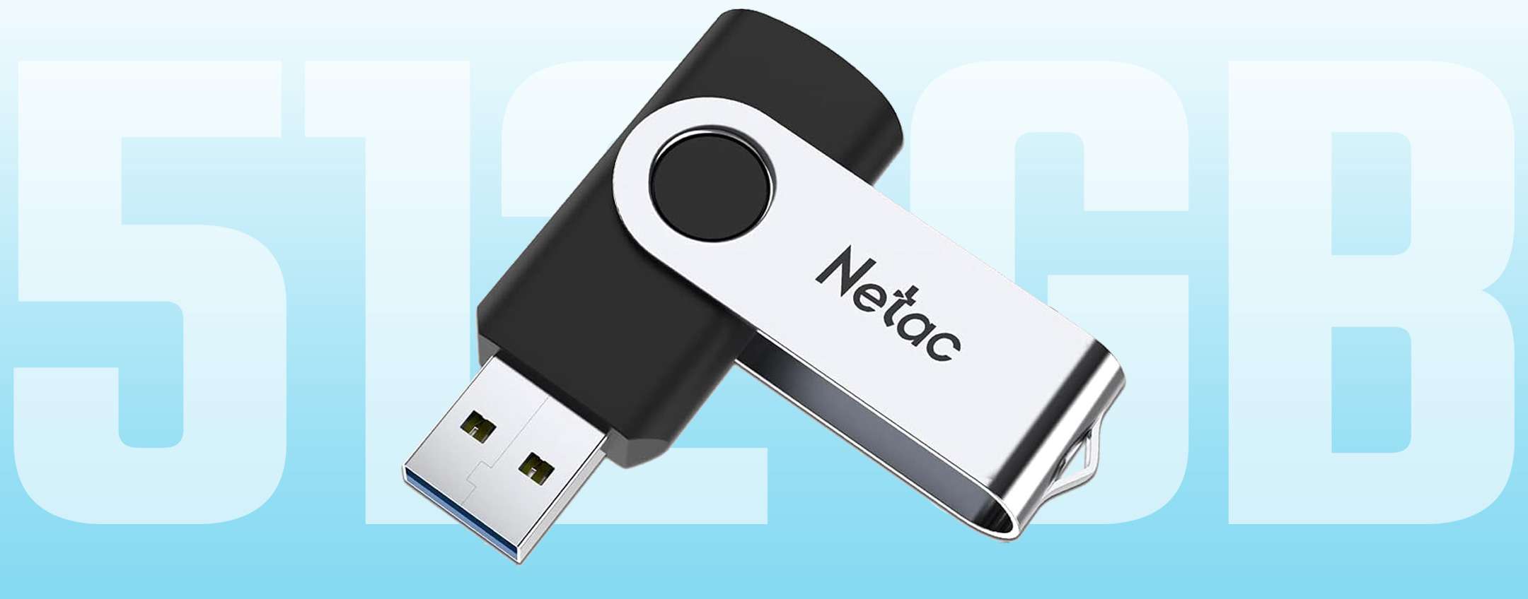 Pendrive Netac da 512 GB a 19€: l'affare al Prime Day