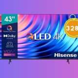 Smart TV Hisense QLED 4K: solo 328€ anche Tasso Zero
