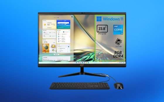 Acer Aspire C24: potente PC Desktop All-in-One in sconto Amazon (-50€)