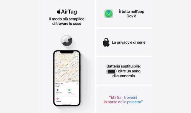 Apple AirTag caratteristiche