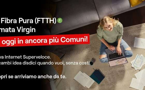 Virgin Fibra FTTH: ora a partire da 24,49€