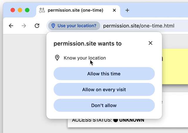 La nuova modalità di gestione delle autorizzazioni impiegata da Chrome con il passaggio alla versione 116