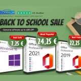 Back to School, non solo per bambini: Office 2021 a 24,25€, Windows 10 a 7,25€