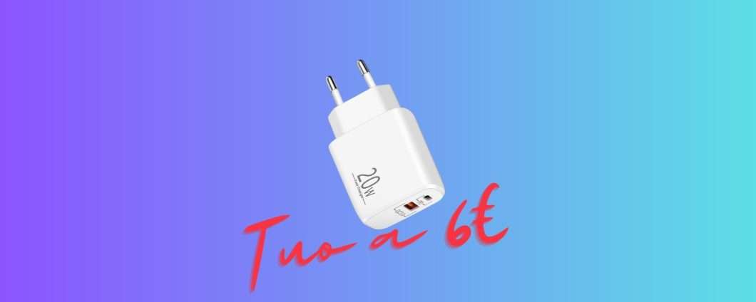 Caricatore USB 20W a soli 6€: oggi su Amazon