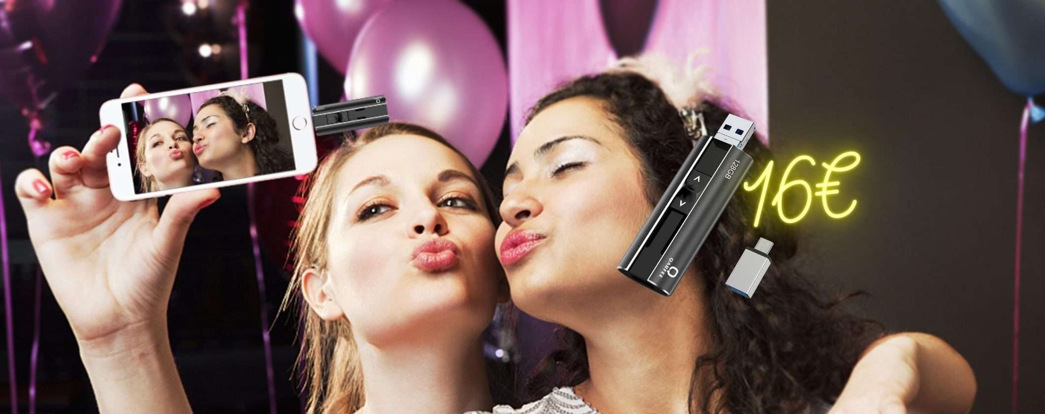 Chiavetta USB 4 in 1 per tutti i dispositivi: solo 16€ su Amazon