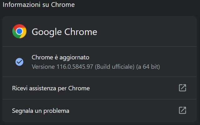 Il browser Chrome di Google si aggiorna alla versione 116 su desktop