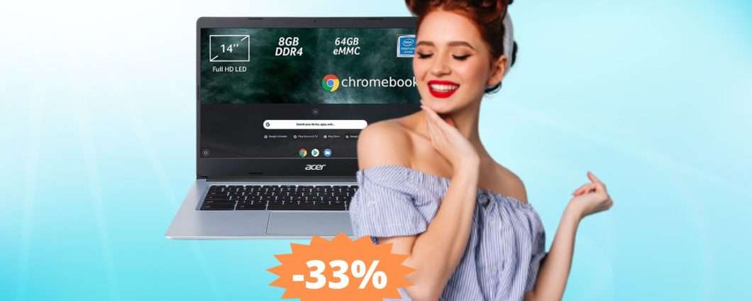 Acer Chromebook 314: MEGA sconto del 33% su Amazon