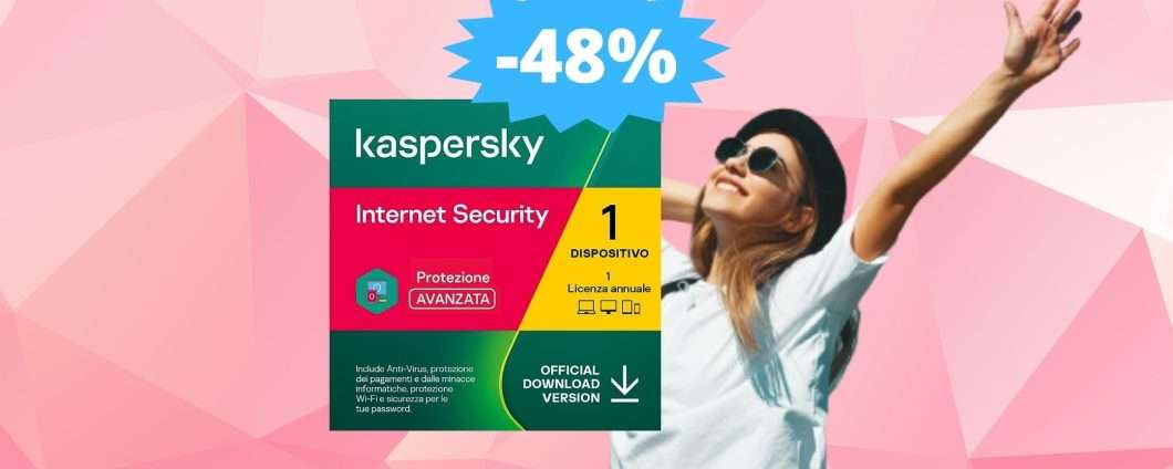 Kaspersky Internet Security 2023: prezzo BOMBA (-48%)