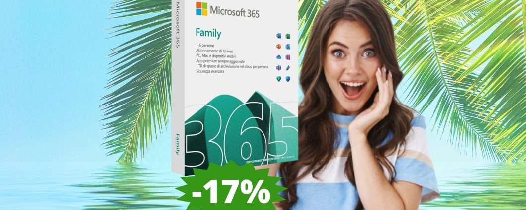 Microsoft 365 Family: offerta imperdibile su Amazon
