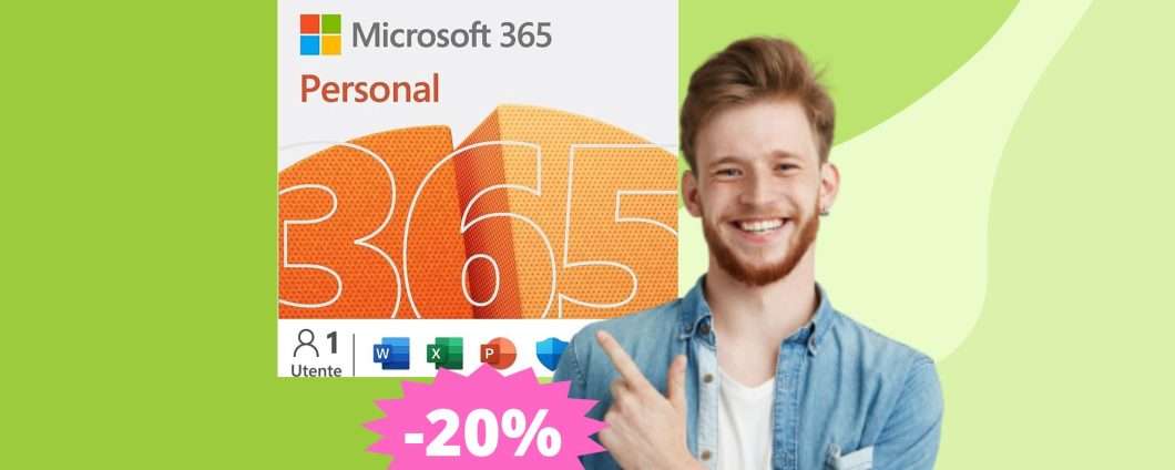 Microsoft 365 Personal: finalmente in SCONTO (-20%)