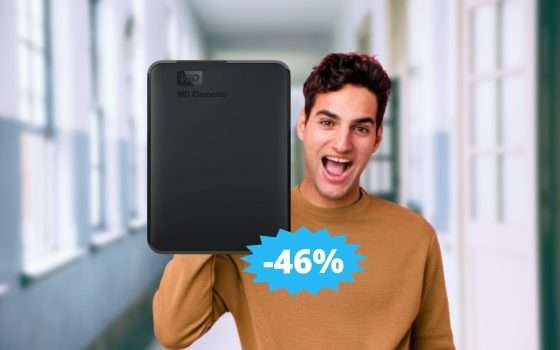 WD Elements Portable: prezzo BOMBA su Amazon (-46%)