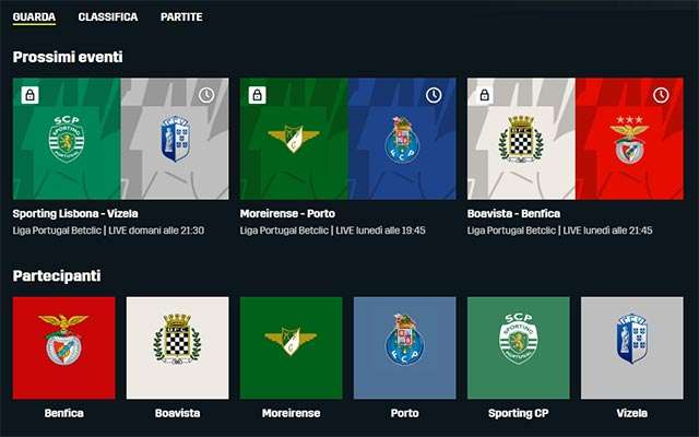 Le migliori partite della Liga Portugal in streaming su DAZN