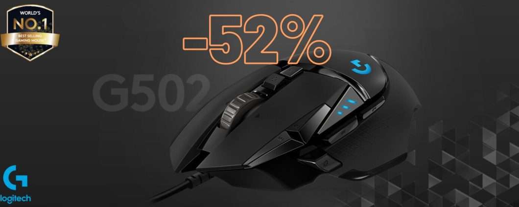 Mouse Gaming Logitech G502 HERO al 52% di SCONTO