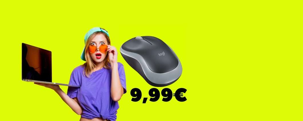 Mouse Wireless Logitech M185: l'ESSENZIALE, oggi a soli 10€