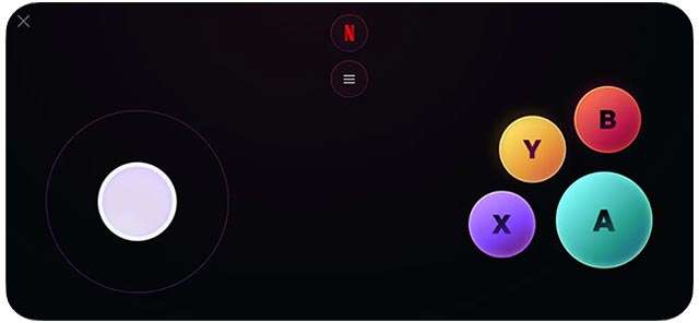 L'interfaccia dell'applicazione Netflix Game Controller che trasforma lo smartphone in una periferica di gioco