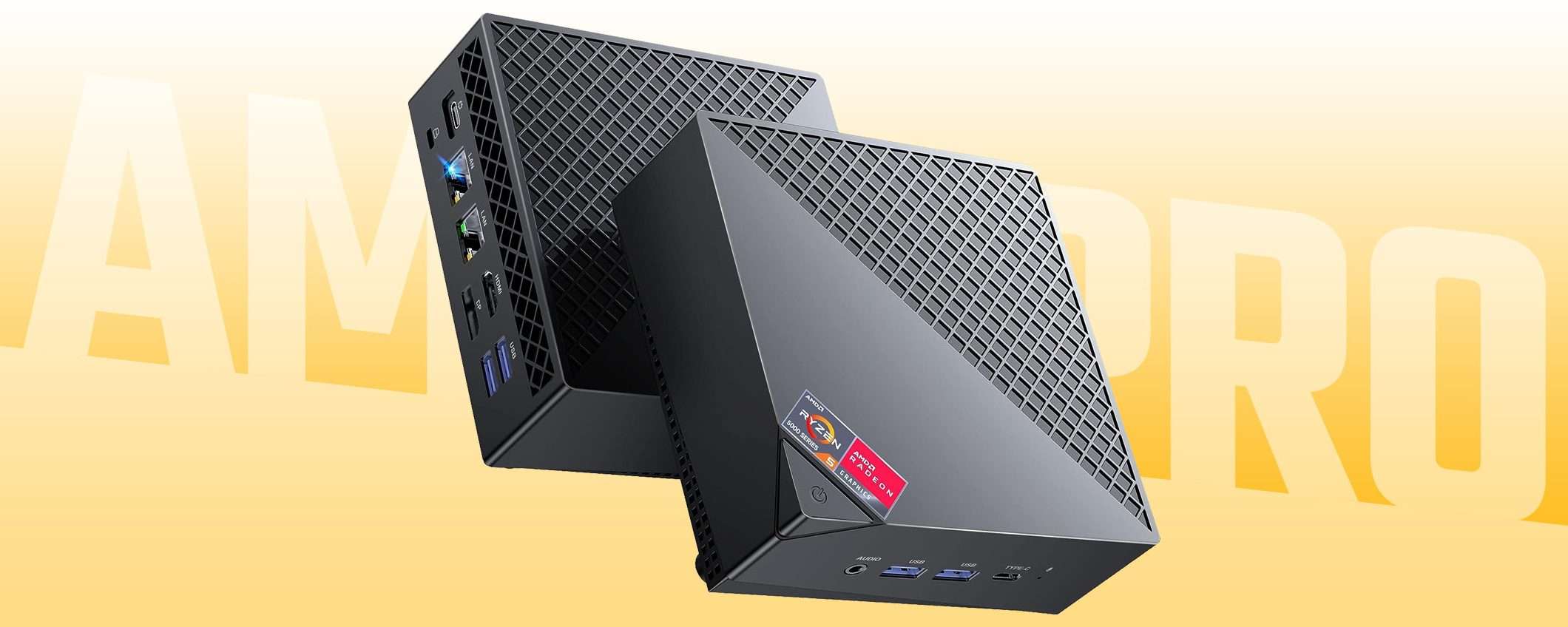 Mini PC con AMD Ryzen, 16/512GB e W11 a prezzo stracciato
