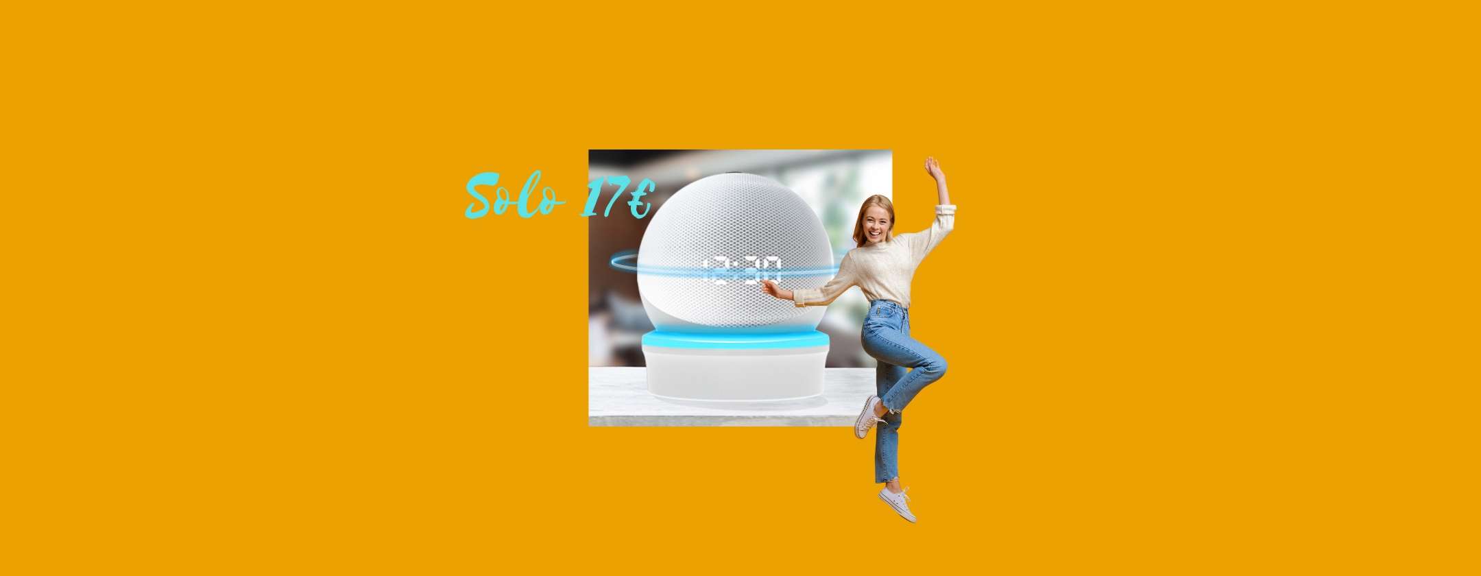 Echo Dot - Supporto da parete angolare 4a generazione, colore: Bianco