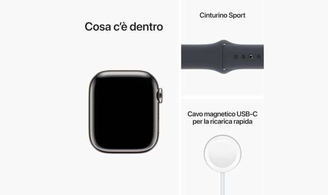 Contenuti confezione Apple Watch Series 8 GPS Cellular