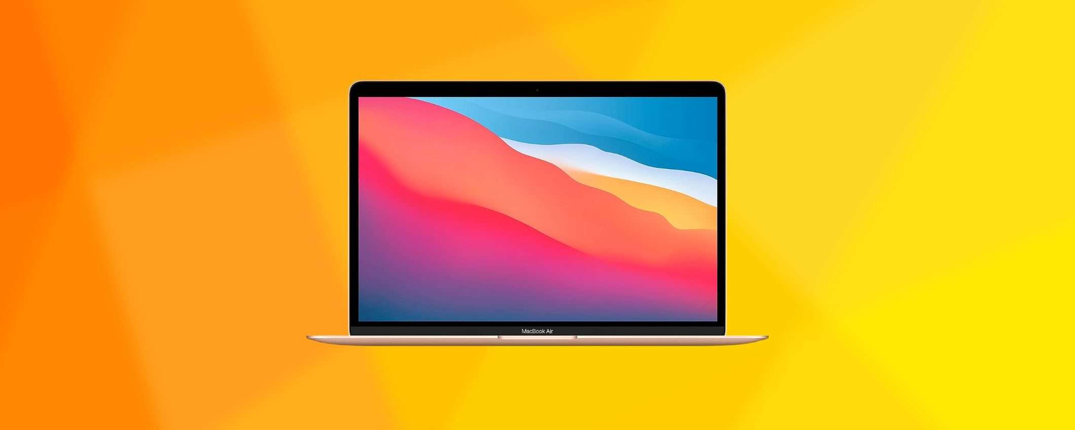MacBook Air con chip M1 con 8/256GB scontato di 330€ su Amazon