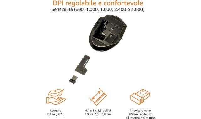 Mouse DPI regolabile