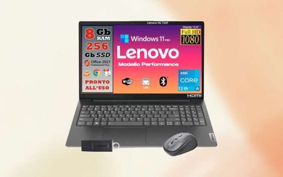 Notebook con i5, 8GB RAM, SSD 512GB, Office e Windows in offerta