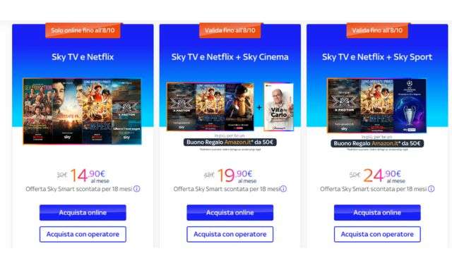 Nuove offerte Sky
