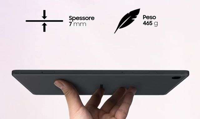 Samsung Galaxy Tab S6 Lite spessore e peso
