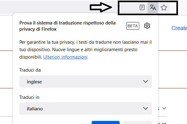 La nuova versione Firefox 117 presenta la traduzione integrata