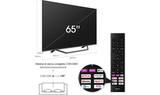 Smart TV Hisense 65 pollici caratteristiche