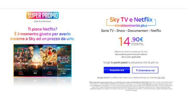 Super Promo Sky TV e Netflix