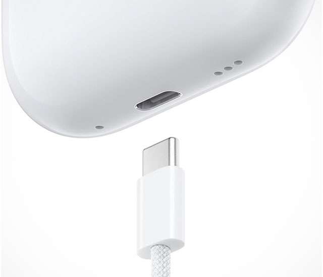 La nuova custodia di ricarica USB-C degli auricolari Apple AirPods Pro di seconda generazione
