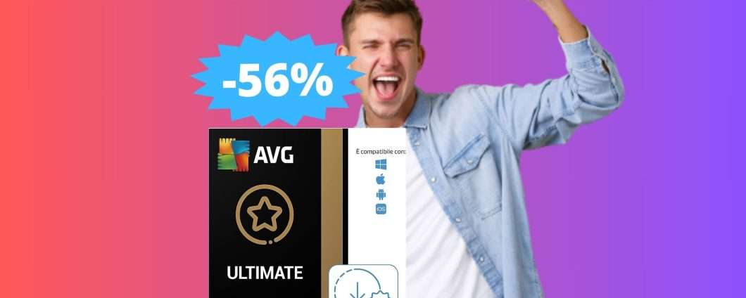 Antivirus AVG Ultimate: prezzo BOMBA su Amazon (-56%)