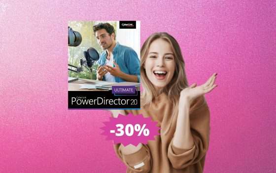 CyberLink PowerDirector 20 Ultimate: prezzo BOMBA su Amazon