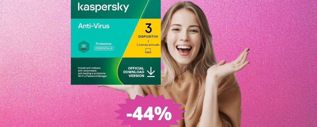 Kaspersky 2023: la tua difesa contro i virus (-44%)