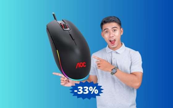 Mouse da gaming AOC GM500: MEGA sconto del 33%