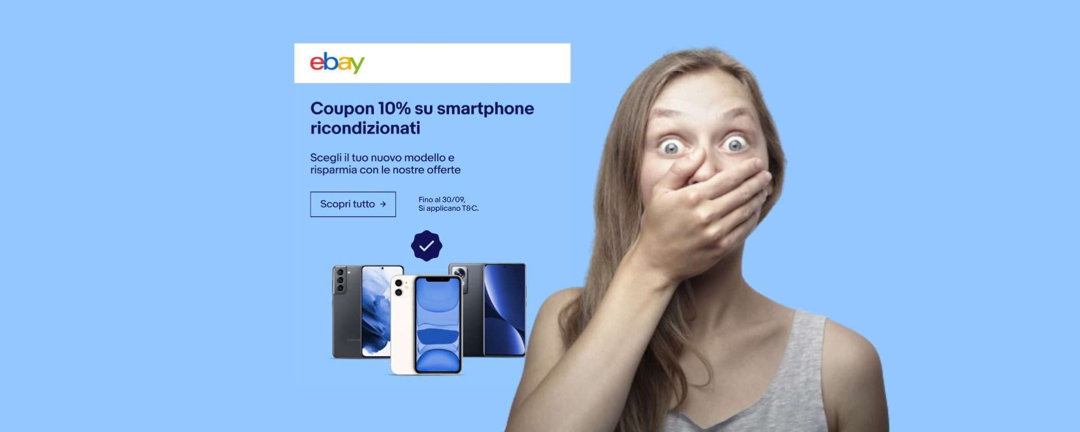 eBay: con questo coupon risparmi fino a 200 euro sugli smartphone ricondizionati