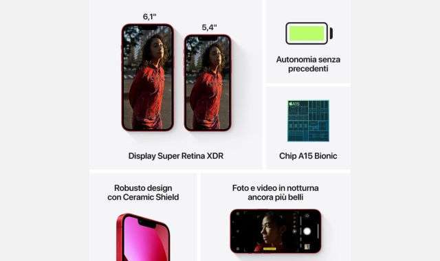 iPhone 13 Mini RED caratteristiche