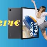 Samsung Galaxy Tab A8 LTE: a 214€ è REGALATO