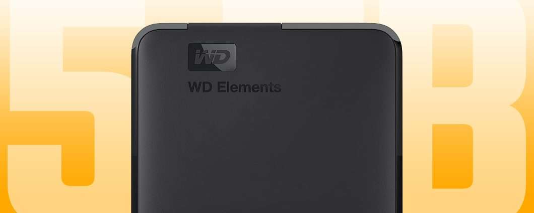 WD Elements Portable: HDD 5 TB a -44% (sconto monstre)