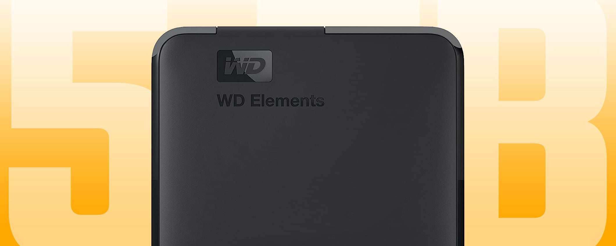 HDD esterno WD Elements Portable da 2TB: lo sconto del 39% fa scendere il prezzo a ben 73€