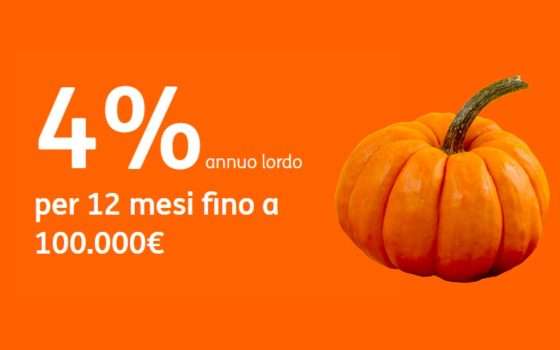 Conto Arancio passa al 4% annuo lordo per 12 mesi